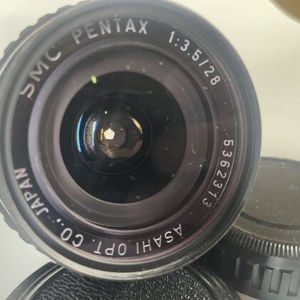 Asahi SMC Pentax 28mm F3.5 Wide Angle Prime Lens K Mount with Caps Filter