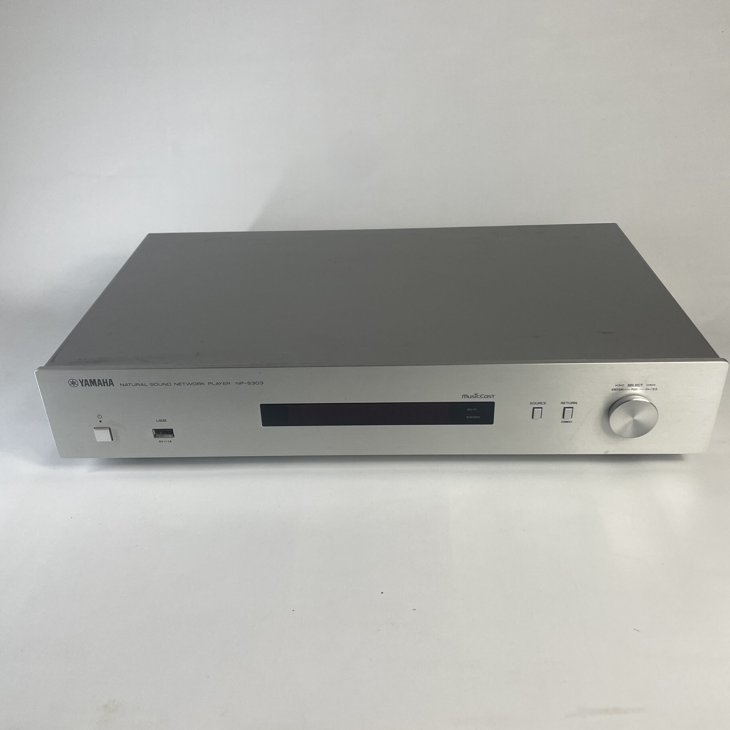 Yamaha NP-S303 Natural Sound Network Audio Player Silver Main Unit Only Tested