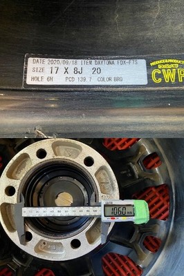 JDM RAYS TEAM DAYTONA FDX-F7S 17x8J 139.7 6H +20 Hub 106 ♪Wheel only 4 (No Tires) - Image 8