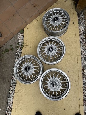 JDM BBS 15-inch wheels 4-piece set 5-hole aftermarket for Subaru STI E (No Tires)