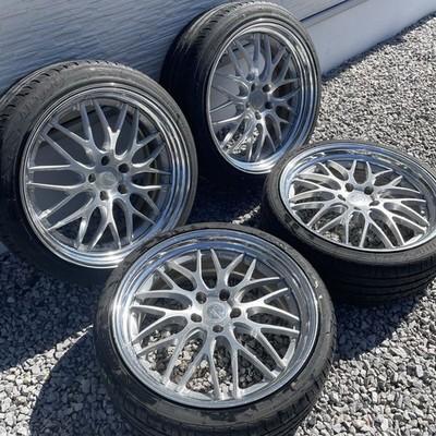 JDM Rare WORK Gnosis HR201 4-Wheel Set with Step Rim (No Tires)
