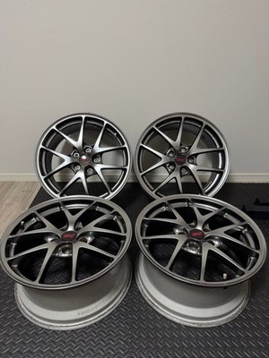 JDM Subaru genuine BBS 18-inch forged wheels 8.5J +55 & STI nut set (No Tires)