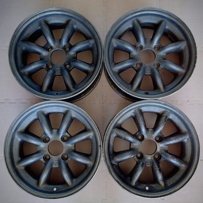 JDM Watanabe 6.5J PCD114.3 4H 4-Wheel Set F8 Watanabe Eight Spoke 15inch Ol (No Tires)