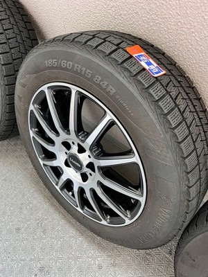 JDM 4-Wheel Set Studless Tires & Aluminum Wheels 185/60R15 (No Tires) - Image 4