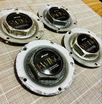 JDM WORK EWING Wheel Center Cap 4-Individual Set (No Tires) - Image 5