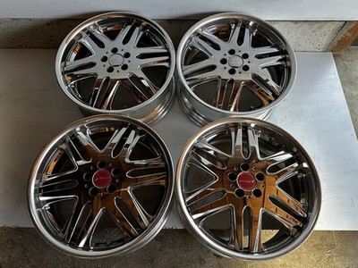 JDM Deep rim SSR Vienna Noble chrome wheels 18x8.0J ET+44 PCD100/5H Hu (No Tires)