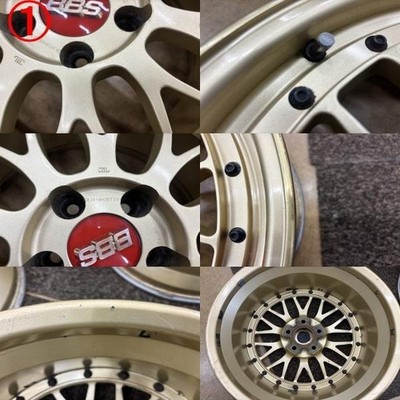 JDM BBS LMP078 LMP079 4Wheels 18x8+35 9+35 5x114.3 66 F1 Gold (No Tires) - Image 3
