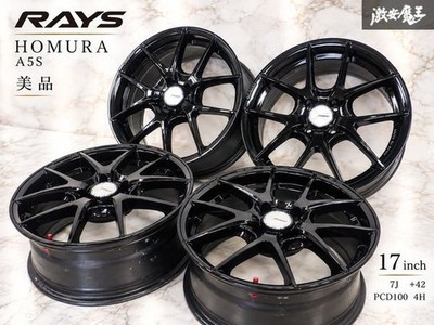 JDM RAYS HOMURA Village A5S 17x7J +42 PCD100 4H Wheel Single 4-Wheel Set Cust (No Tires)