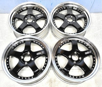 JDM Rare SSR Professor SP1 black 19x8J 4-hole 4H-114.3 +49/+37 stepped (No Tires)