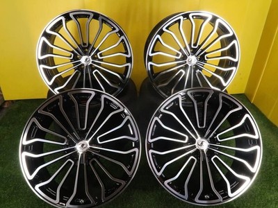 JDM Used Wheel Set 4-Wheel IMPUL SCULLA 21x9J +49 5H 114.3 for Nissan E (No Tires)