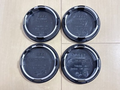 JDM BBS GERMANY center caps used 4 individual black x silver carbon fi (No Tires) - Image 4