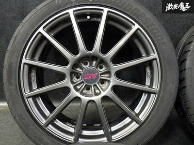 JDM Excellent condition Subaru genuine optional STI 18x7.5J +55 PCD100 (No Tires) - Image 2