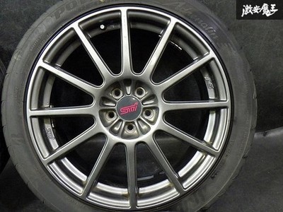 JDM Excellent condition Subaru genuine optional STI 18x7.5J +55 PCD100 (No Tires) - Image 3