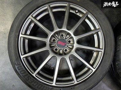 JDM Excellent condition Subaru genuine optional STI 18x7.5J +55 PCD100 (No Tires) - Image 4