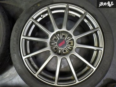 JDM Excellent condition Subaru genuine optional STI 18x7.5J +55 PCD100 (No Tires) - Image 5