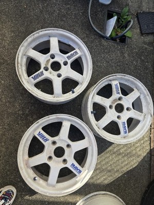 JDM RAYS VOLK RACING 15-inch aluminum wheels 3-Wheel Set White TE37 4H (No Tires)