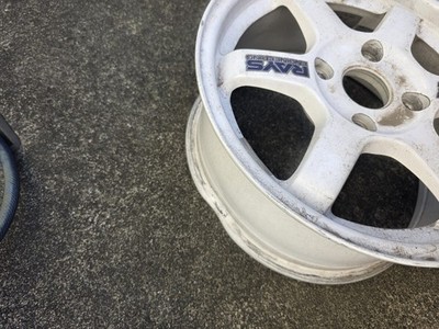 JDM RAYS VOLK RACING 15-inch aluminum wheels 3-Wheel Set White TE37 4H (No Tires) - Image 6