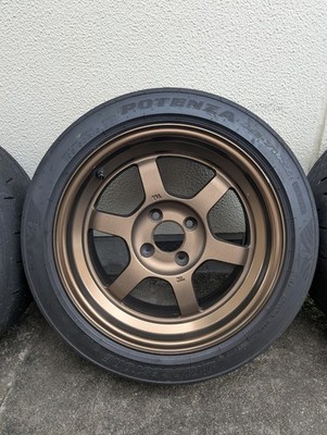 JDM Used 4-Wheel Set wheels with tires bronze finish RAYS VOLK RACING TE37V (No Tires) - Image 3