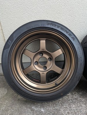 JDM Used 4-Wheel Set wheels with tires bronze finish RAYS VOLK RACING TE37V (No Tires) - Image 6