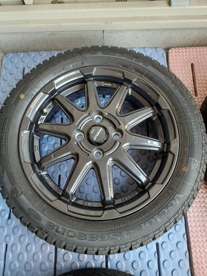 JDM Kyoho aluminum wheels with Goodyear All Seasons tires 165/60R15 4 (No Tires) - Image 5