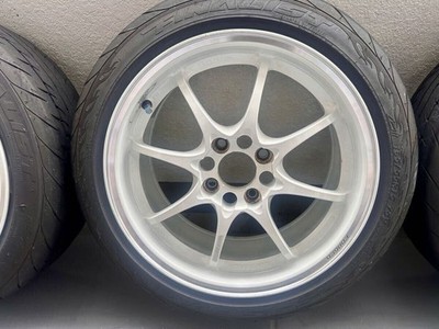 JDM RAYS VOLK RACING CE28 CLUB RACER forging 15 white 4-Wheel Set with (No Tires) - Image 2
