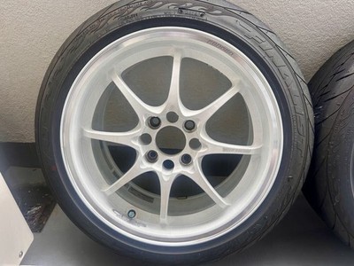 JDM RAYS VOLK RACING CE28 CLUB RACER forging 15 white 4-Wheel Set with (No Tires) - Image 3