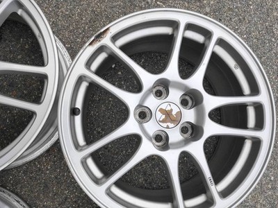 JDM Mitsubishi Lancer Evolution 9 Genuine Wheels 18x8.0J +38 PCD114.3-5 (No Tires) - Image 5