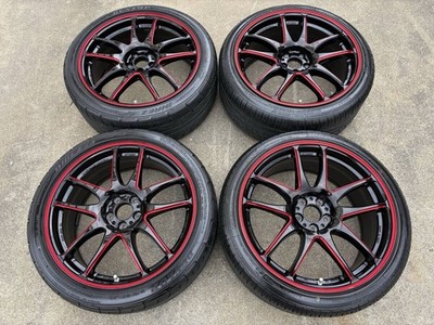 JDM Rare out-of-print WORK EMOTION CR kiwami Extreme Red wheels 18x7.5J (No Tires)