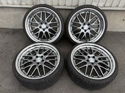 JDM WORK Lanvec LM1-SR 20x9.0J+30 5-hole 114.3 Glimmit black wheels & (No Tires)