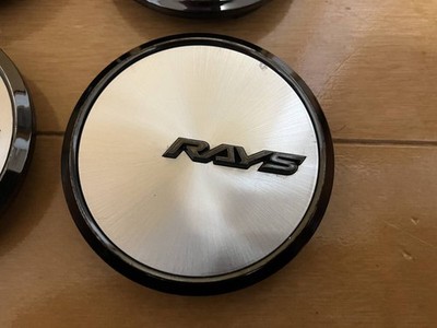 JDM RAYS Rays HOMURA Homura Village Center Caps Set of 4 Used (No Tires) - Image 4