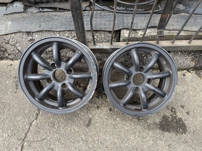 JDM RSWatanabe Eight-Spoke Aluminum Wheels 2-Wheel Set Old Car 6J Drift (No Tires)