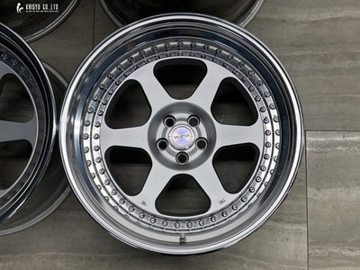 JDM Rare Tuner Sizework Meister L1 3-piece 19in 11J -19 13.5J -13 PCD1 (No Tires) - Image 4