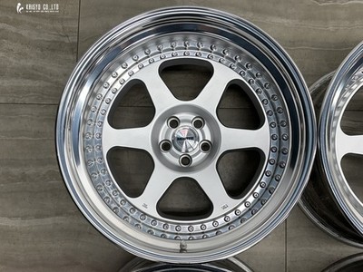 JDM Rare Tuner Sizework Meister L1 3-piece 19in 11J -19 13.5J -13 PCD1 (No Tires) - Image 5