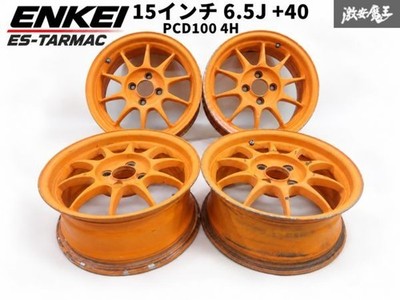 JDM ENKEI ES-TARMAC 15x6.5J +40 PCD100 4H Wheel 4-Wheel Set Yaris Vitz March (No Tires)