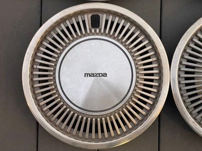 JDM Genuine Mazda wheel caps set of 4 original parts from that era. (No Tires) - Image 4