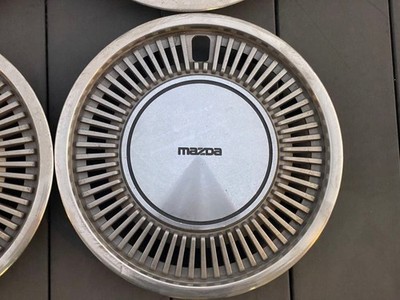JDM Genuine Mazda wheel caps set of 4 original parts from that era. (No Tires) - Image 5