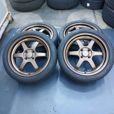JDM RAYS VOLK RACING TE37 Bronze 164-Wheel Set Volk Racing Rays TE37 PCD (No Tires)