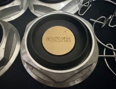 JDM RAYS MAZDASPEED MS-01 Center Cap Silver 4 Individual RX-7 FD3S FC3 (No Tires) - Image 2