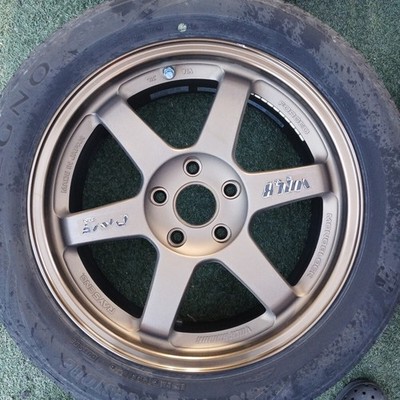 JDM ♪ RAYS TE37 17cm 4-piece set 7.5j +40 5-hole PCD114.3 Bronze (No Tires) - Image 2