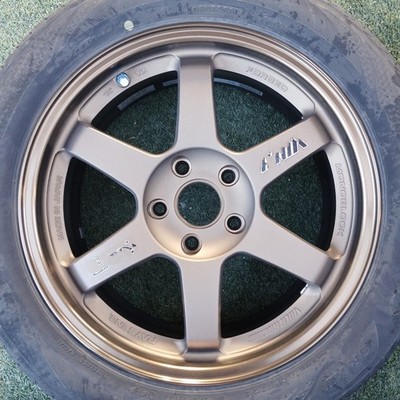 JDM ♪ RAYS TE37 17cm 4-piece set 7.5j +40 5-hole PCD114.3 Bronze (No Tires) - Image 5