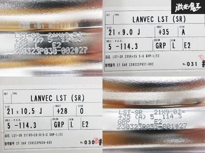 JDM WORK LANVEC LS10 SR Deep Rim 21x9J +35 10.5J +28 PCD114.3 5-hole4Bo (No Tires) - Image 8