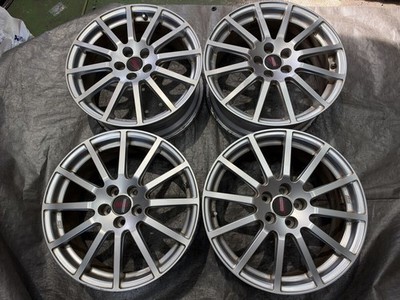 JDM Rare Subaru STI 17x7.5j +48/5-hole PCD114.3 4-Wheel Set Enkei MAT manuf (No Tires)