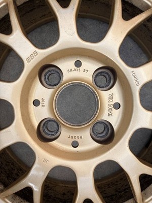 JDM BBS RG-F deep rim 2-Wheel Set 15x6.5J offset 37 RG367 gold. Suitable for (No Tires)