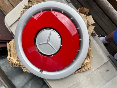 JDM W124 Mercedes-Benz Genuine Wheel Center Caps Red Set of 4 (No Tires) - Image 4