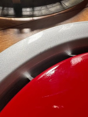 JDM W124 Mercedes-Benz Genuine Wheel Center Caps Red Set of 4 (No Tires) - Image 8