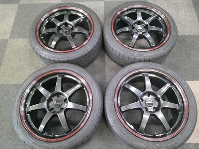 JDM Black Speed Hyper Edition CR7 18x8.5J +30 PCD114.3 5H 245/40R18 (No Tires) - Image 2