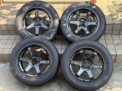 JDM RAYS TE37 SONIC 15x7J+25 FACE5 4-Wheel Set for ND Roadster A050A 195/ (No Tires)