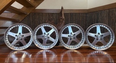 JDM WORK Equip 05 174-Wheel Set Square Rim 8J 9J Deep Rim WORK Silvia Sk (No Tires)