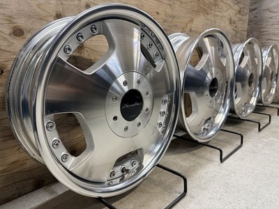 JDM WORK Euroline DH 5.0J-154-100 +42 4-piece set. Work polished finis (No Tires)