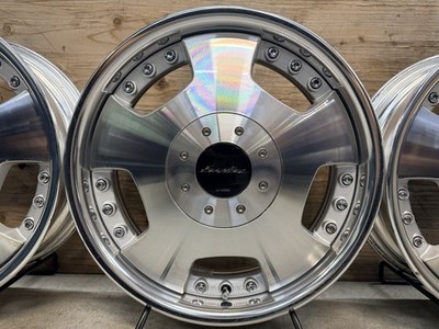 JDM WORK Euroline DH 5.0J-154-100 +42 4-piece set. Work polished finis (No Tires) - Image 3